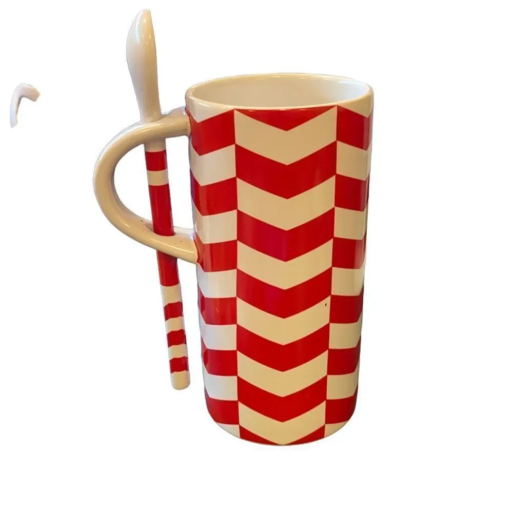 Starbucks Red White Spoon Cup 2013
